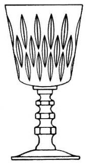 Tiffin Franciscan Embassy Water Goblet   Stem #17301, Cut