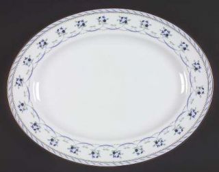 Lenox China Orleans Blue 13 Oval Serving Platter, Fine China Dinnerware   Class