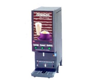 Grindmaster   Cecilware Compact Hot Cappuccino Dispenser, 3 Flavor, Manual, 3 Hoppers, 120 V