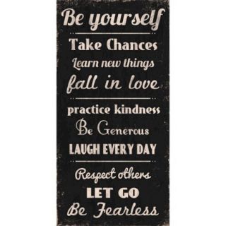 Be Yourself Unframed Wall Canvas (12x24)