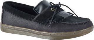 Mens Dr. Martens Howe Lace Loafer   Black Greasy/Waxed Canvas/Hi Suede WP Lace