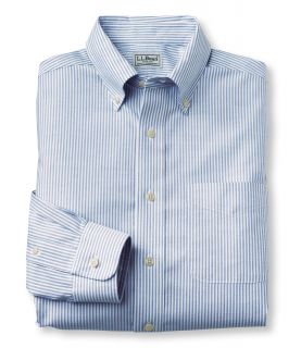 Wrinkle Resistant Classic Oxford Cloth Shirt, Slightly Fitted University Stripe