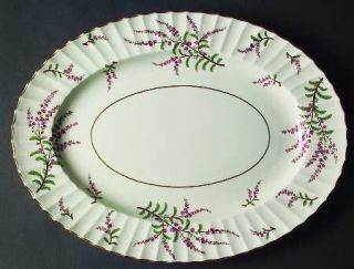 Royal Worcester Dunrobin 15 Oval Serving Platter, Fine China Dinnerware   Pink/