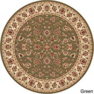 Rhythm 105370 Traditional Area Rug (5 3 Round) (Varies based on option selectedSecondary Colors Beige, brown, green, blueShape RectangleTip We recommend the use of a non skid pad to keep the rug in place on smooth surfaces.All rug sizes are approximate
