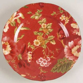 222 Fifth (PTS) Summer Botanical/Lutece/Fleur Rouge Salad Plate, Fine China Dinn