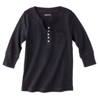 Cherokee Girls 3/4 Sleeve Shirt   Ebony L