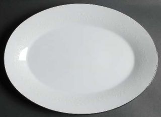 Noritake Reina (6450q) 16 Oval Serving Platter, Fine China Dinnerware   White O