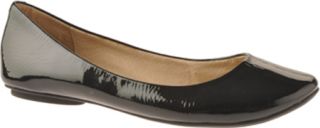 Womens Kenneth Cole Reaction Slip on By   Black Patent PU Ballet Flats