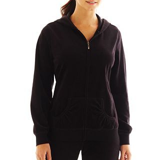 Made For Life Velour Hoodie, Black, Womens