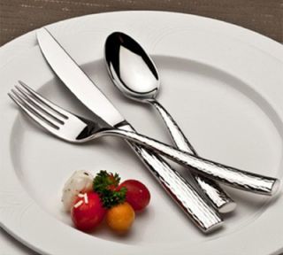 World Tableware 7.25 Chivalry Dessert Salad Fork   Hammered Handle, 8.0 ga Stainless