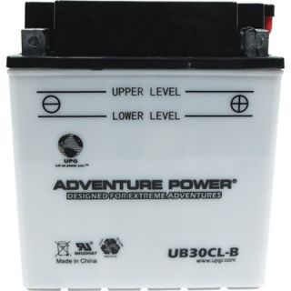 UPG Flooded Cell Motorcycle Battery   12V, 6.5 Amps, Model# UB30CL B