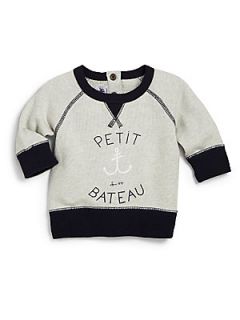 Petit Bateau Infants Anchor Pullover   Grey