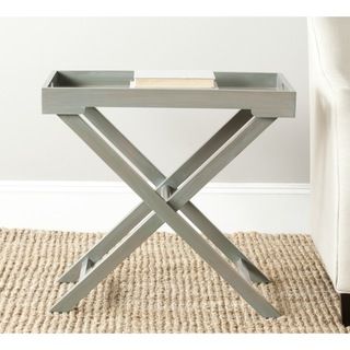 Leo Ash Grey Accent Table (Ash greyMaterials Elm woodDimensions 24.6 inches high x 26 inches wide x 15 inches deepThis product will ship to you in 1 box.Furniture arrives fully assembled )