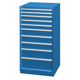 Lista 28 1/4 Wide 10 Drawer Cabinets   161 Compartments   Keyed Individually   Classic Blue   Classic Blue