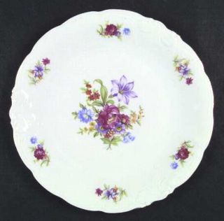 Wawel Meissen Flower Dinner Plate, Fine China Dinnerware   Floral Rim&Center,Emb