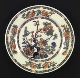 Syracuse Indian Tree Orange Flowers (Cream) Dinner Plate, Fine China Dinnerware