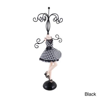 Jacki Design Retro Plaid Jewelry Mannequin (large) (Black, brownAssembly requiredMaterials PolyresinDimensions 5 inches x 4.57 inches x 15 inchesImported LargeColor Black, brownAssembly requiredMaterials PolyresinDimensions 5 inches x 4.57 inches x 1