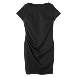 Merona Womens Twill Ruched Dress   Black   12