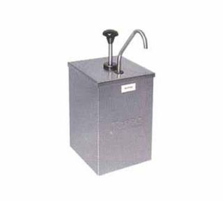 Carlisle Condiment Pump Dispenser   7 1/4x7 1/4x15 1/2Single Unit, Stainless