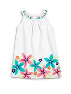 Hartstrings Toddlers & Little Girls Floral Print Dress   White