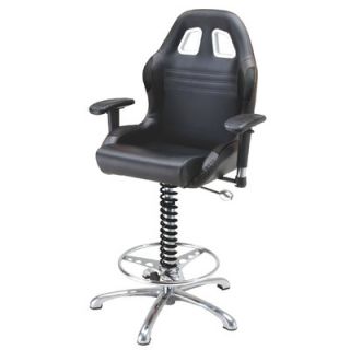 Pit Stop Furniture Racing Style Bar Chair BC6000B / BC6000R Color Black