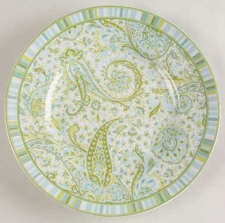 222 Fifth (PTS) Pashmina Salad/Dessert Plate, Fine China Dinnerware   Green/Teal