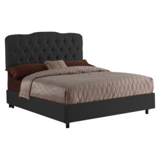 Skyline Twin Bed Barcelona Upholstered Bed   Black