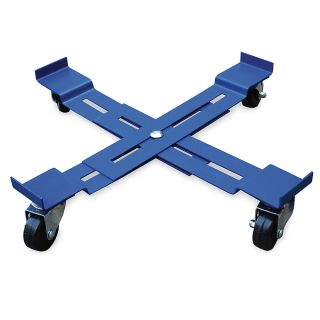 Vestil Adjustable Drum/Crate Dollies   1000 Lb. Capacity   Blue