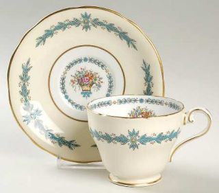 John Aynsley Cambridge Scalloped Footed Cup & Saucer Set, Fine China Dinnerware