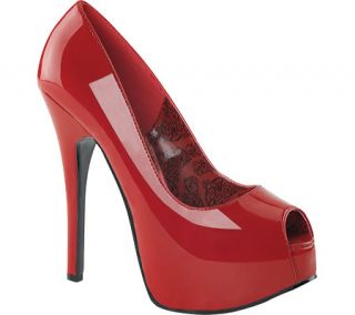 Womens Bordello Teeze 22   Red Patent Platform Shoes