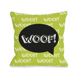 Woof Talk Bubble Throw Pillow (18 inches high x 18 inches wideFill materials 100 percent polyester fillCare instructions Spot treatment with damp clothThe digital images we display have the most accurate color possible. However, due to differences in co