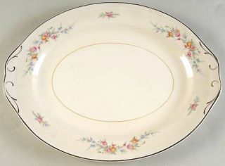 Homer Laughlin  Cashmere 15 Oval Serving Platter, Fine China Dinnerware   Egg G