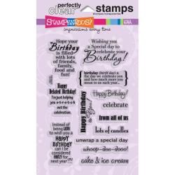 Stampendous Perfectly Birthday Assortment Clear Stamps