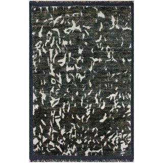Nuloom Hand knotted Abstract Black Wool / Jute Rug (8 X 10) (BlackPattern AbstractTip We recommend the use of a non skid pad to keep the rug in place on smooth surfaces.All rug sizes are approximate. Due to the difference of monitor colors, some rug col