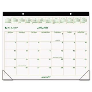 At a Glance Recycled Two Color Desk Pad Calendar