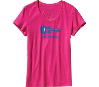 Womens Patagonia Live Simply™ Guitar T Shirt 51870   Radiant Magenta Shor