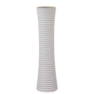 White Ceramic Vase (WhiteDimensions 30 inches high x 8 inches wide  CeramicColor WhiteDimensions 30 inches high x 8 inches wide )