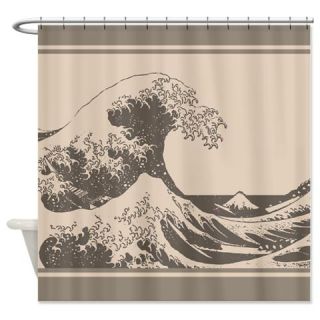  The Great Wave Designer Shower Curtain  Use code FREECART at Checkout