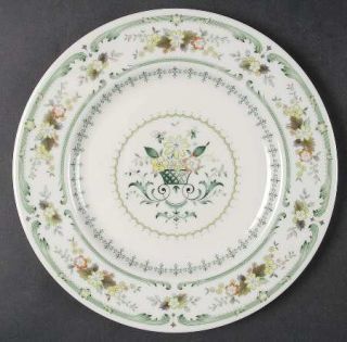Royal Doulton Provencal Salad Plate, Fine China Dinnerware   Green Scrolls,