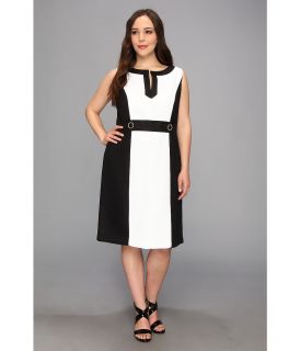 Tahari by ASL Plus Size Allen Jacquard Dress Womens Dress (White)
