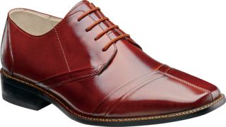 Mens Stacy Adams Rochester 24849   Cognac Buffalo Leather Lace Up Shoes