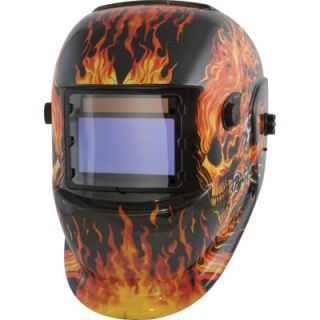 Shop Iron Variable Shade Auto Darkening Welding Helmet   Flame Graphics, Model#