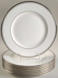 Lenox China Pearl Platinum (Set of 8) Dinner Plate, Fine China Dinnerware   Whit
