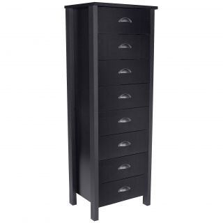 Venture Horizon Nouvelle Black Finish 8 drawer Lingerie Bureau Dresser