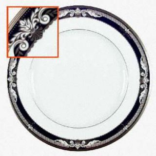 Noritake Voltaire Dinner Plate, Fine China Dinnerware   Bone, Blue, Gold & White