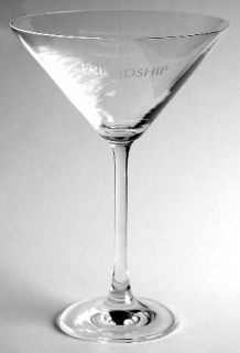 Mikasa Sentiments Martini Glass   Clear,Various Quotes,No Trim