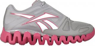 Childrens Reebok ZigDynamic   Tin Grey/Overtly Pink/White/Silver Sneakers