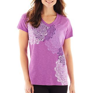 Made For Life V Neck Graphic Tee, Xanadu Medallion, Womens