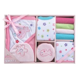 Luvable Friends Newborn Girls 9 Piece Bath Time set   Pink 0 6 M