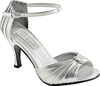 Womens Touch Ups Robin 2   Silver Metallic Quarter Strap Shoes